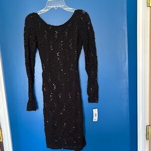 Elegant Black Lace Dress